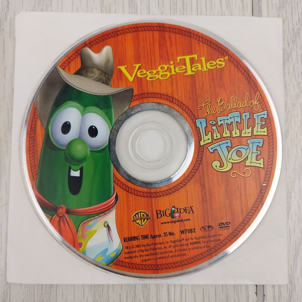 Veggietales: The Ballad of Little Joe DVD Disc Only Family Kids‎ Fun Educational